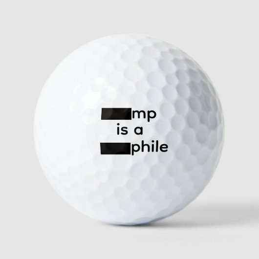 Geschwärzte Golfbälle (Vorderseite)
