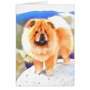 "GESCHWÄTZIGE" heARTdog Chow-Chow Kunst-Karte
