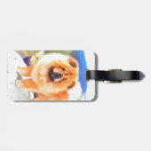 GESCHWÄTZIGER heARTdog Chow-Chow Gepäckanhänger (Rückseite horizontal)