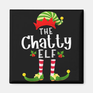 Geschwätziger Weihnachtself passendes Pyjama X-mas Magnet