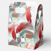 Geschweißte, kreisförmige Stücke in weichem rotem Geschenkschachtel (Geöffnet)