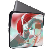 Geschweißte, kreisförmige Stücke in weichem rotem  Laptopschutzhülle (Vorne Rechts)