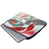 Geschweißte, kreisförmige Stücke in weichem rotem  Laptopschutzhülle (Vorne Knopf)