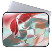 Geschweißte, kreisförmige Stücke in weichem rotem Laptopschutzhülle (Vorderseite)