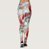 Geschweißte, kreisförmige Stücke in weichem rotem  Leggings (Rückseite)