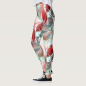 Geschweißte, kreisförmige Stücke in weichem rotem  Leggings (Links)