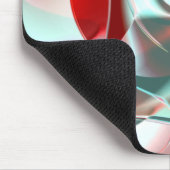 Geschweißte, kreisförmige Stücke in weichem rotem Mousepad (Ecke)