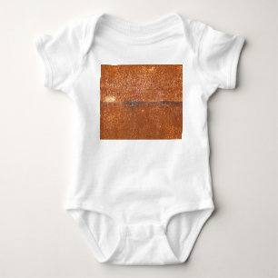 Geschweißtes altes Metall, Roststruktur. Baby Strampler