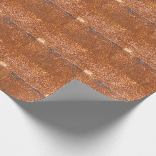 Geschweißtes altes Metall, Roststruktur. Geschenkpapier (Ecke)