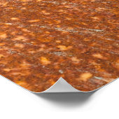 Geschweißtes altes Metall, Roststruktur. Poster (Ecke)