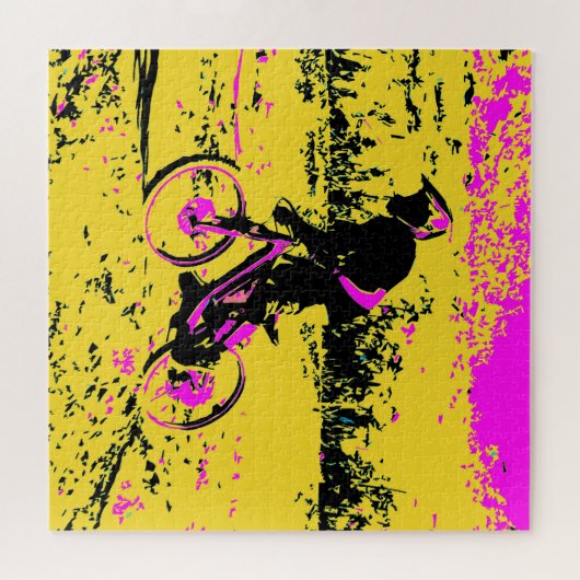 Geschwindigkeit abholen - Mountainbiker Puzzle (Horizontal)