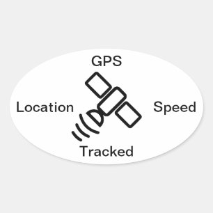Geschwindigkeit des GPS-Tracks Ovaler Aufkleber