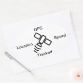 Geschwindigkeit des GPS-Tracks Ovaler Aufkleber (Umschlag)
