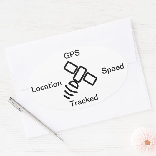 Geschwindigkeit des GPS-Tracks Ovaler Aufkleber (Umschlag)