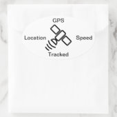 Geschwindigkeit des GPS-Tracks Ovaler Aufkleber (Tasche)
