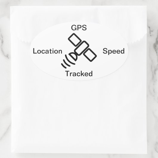 Geschwindigkeit des GPS-Tracks Ovaler Aufkleber (Tasche)