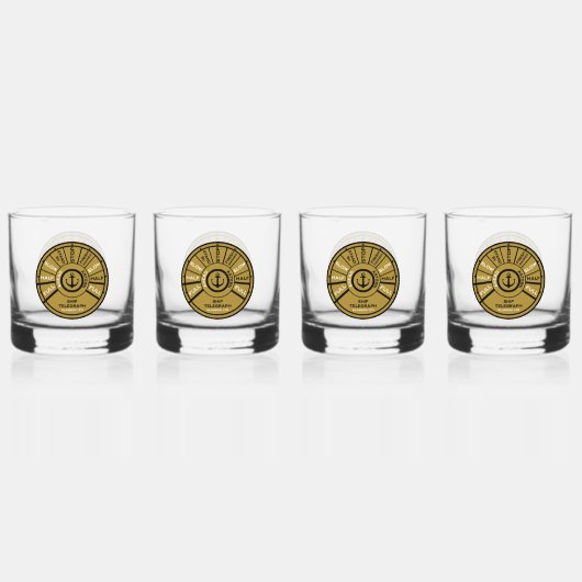 Geschwindigkeit des Titanic-Schiffs Whiskyglas (Vorderseite)