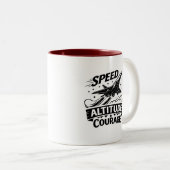 Geschwindigkeit Höhe Mut Luftfahrt Jet Design Zweifarbige Tasse (VorderseiteRechts)