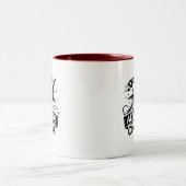 Geschwindigkeit Höhe Mut Luftfahrt Jet Design Zweifarbige Tasse (Mittel)