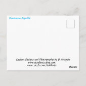 GESCHWINDIGKEIT IN DER DOMINIKANISCHEN REPUBLIK Po Postkarte (Rückseite)