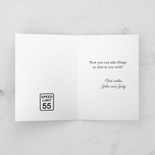 Geschwindigkeit ist kein Problem, wenn Sie zurückf Karte (Innenseite)