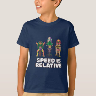 Geschwindigkeit ist relativ, Schnecke, Schwamm und T-Shirt