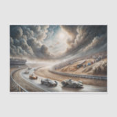 Geschwindigkeit lässt Vintagen Racing Glory Decoup Seidenpapier (Vorderseite)