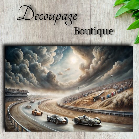 Geschwindigkeit lässt Vintagen Racing Glory Decoup Seidenpapier
