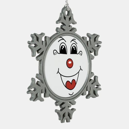 GESCHWINDIGKEIT SCHNEEFLOCKEN Zinn-Ornament (Links)