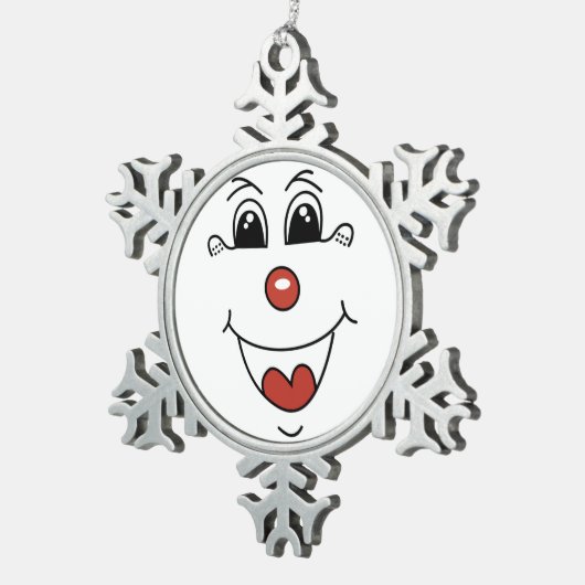 GESCHWINDIGKEIT SCHNEEFLOCKEN Zinn-Ornament (Rechts)