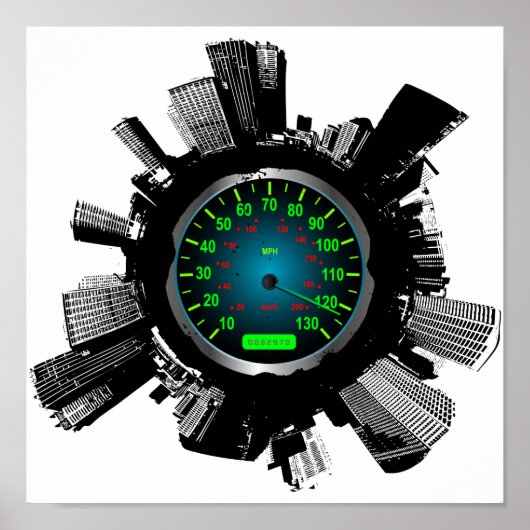 Geschwindigkeit Stadt 2 Poster (Vorne)