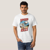 Geschwindigkeit tötet Baseball-Fastball-Explosion T-Shirt (Vorne ganz)