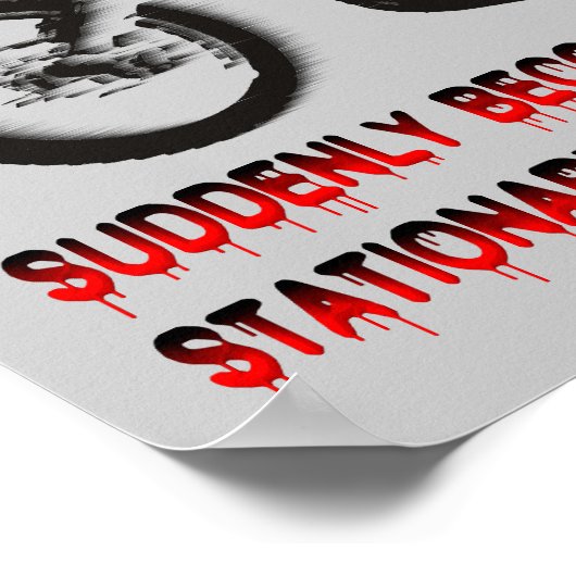 Geschwindigkeit tötet nicht das lustige Dirt Bike  Poster (Ecke)