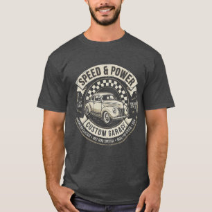 Geschwindigkeit und Leistung Automobil Oldtimer T-Shirt