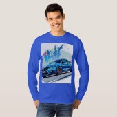 Geschwindigkeit und Stil Unisex Blue T - Shirt (Vorne ganz)