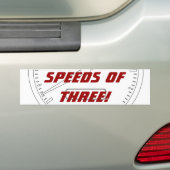 Geschwindigkeiten von DREI! Autoaufkleber (Auf Auto)