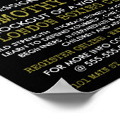 Geschwindigkeits-Balls, Boxing-Klassenwerbung Poster (Ecke)