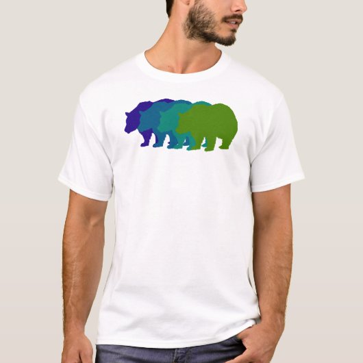 Geschwindigkeits-Bär im Blau T-Shirt (Vorderseite)