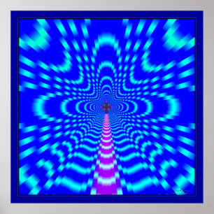 Geschwindigkeits-Landstraße zum zu kreuzen Poster