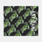 Geschwindigkeits-Motorrad-Decke Kawasakis grüne Fleecedecke (Vorderseite (Horizontal))