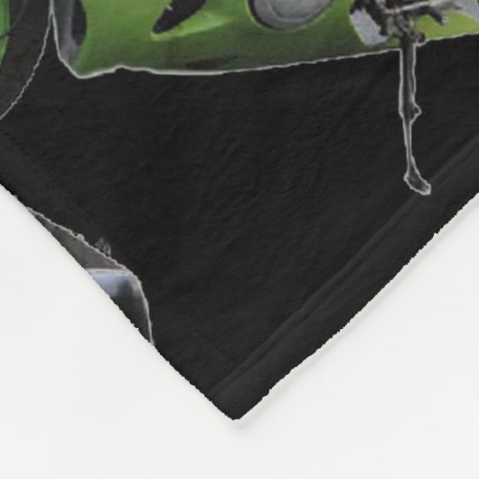 Geschwindigkeits-Motorrad-Decke Kawasakis grüne Fleecedecke (Ecke)