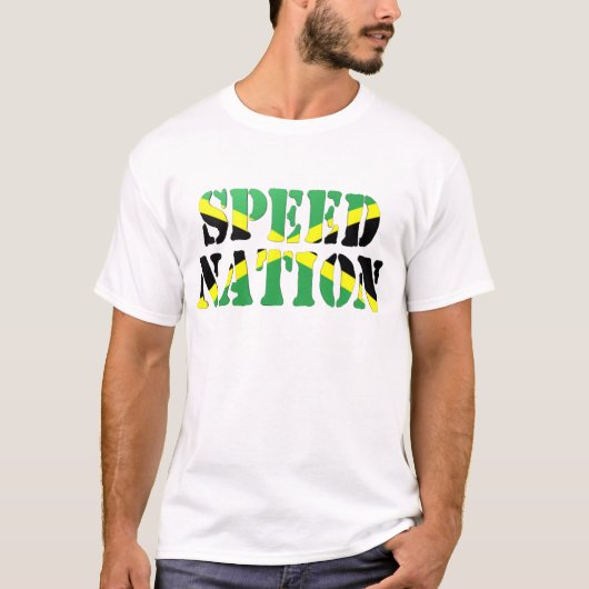 Geschwindigkeits-Nations-jamaikanisches T-Shirt (Vorderseite)