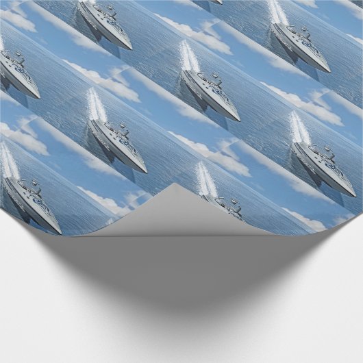 Geschwindigkeits-Ruderwettkampf vorwärts Geschenkpapier (Ecke)