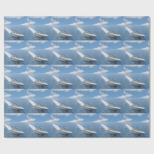 Geschwindigkeits-Ruderwettkampf vorwärts Geschenkpapier (Flach)