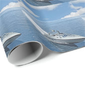 Geschwindigkeits-Ruderwettkampf vorwärts Geschenkpapier (Rolleneckpunkt)