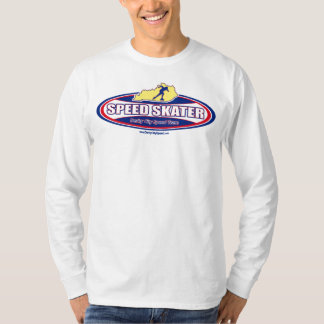 Geschwindigkeits-Skater-Oval - lange Hülse T T-Shirt