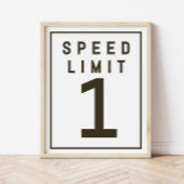Geschwindigkeitsbegrenzung 1 Signierung der Vorlag Poster