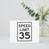 Geschwindigkeitsbegrenzung 35 MPH-Zeichen Postkarte (Stehend Vorderseite)