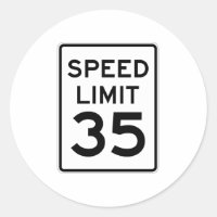 Geschwindigkeitsbegrenzung 35 MPH-Zeichen