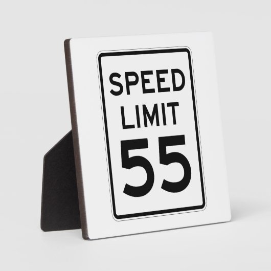 Geschwindigkeitsbegrenzung 55 MPH-Zeichen Fotoplatte (Vorderseite)